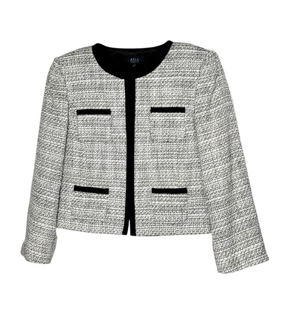 Alex Marie Women's Size 4 Cotton Blend Tweed Cropped 4-Pocket Career Minimal